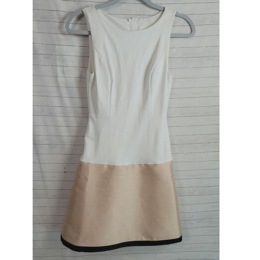 Anthropologie Gold-Dipped Mini Dress by Maeve, sz 0